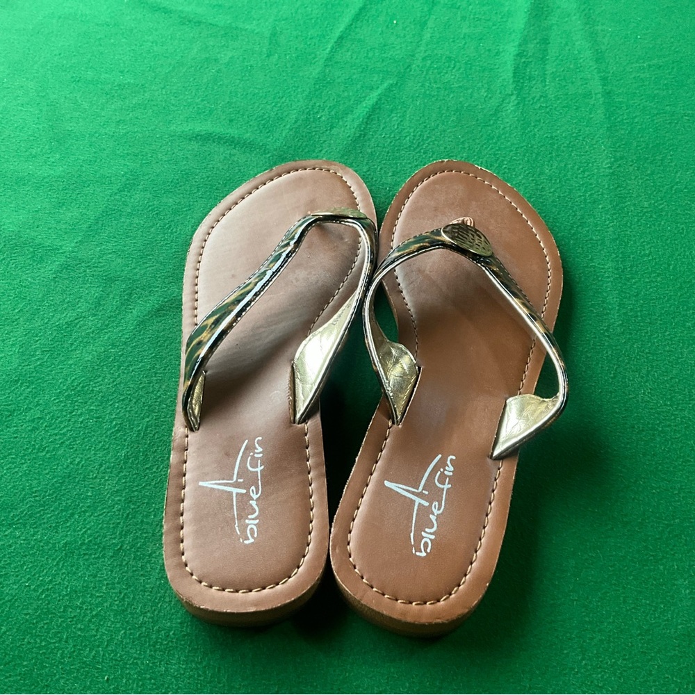 Ladies size 9 blue fin sandals - Picture 5 of 8